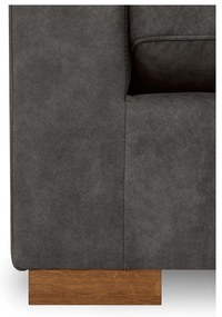 Antracitová pohovka z imitácie kože 175 cm Hamburg – Scandic