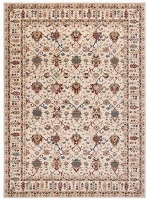 Koberec NAIN Ornament, rám 1028/51053 béžový / bordový / modrý
