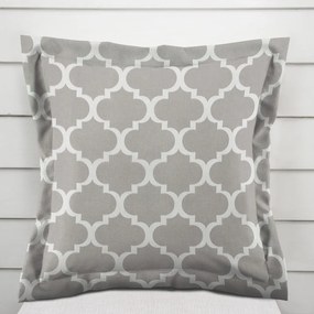 Biante Bavlnená obliečka na vankúš s lemom Sandra SA-188 Sivé Maroko 50 x 60 cm