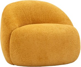 Kreslo z textílie buklé v horčicovej farbe Ginerva – Mauro Ferretti