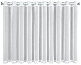 EUROFIRANY KRÁTKA ZÁCLONA NA KRÚŽKOCH SUZAN 350X140 CM BIELA