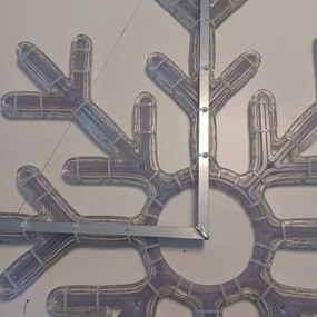 DECOLED LED světelná vločka IX, závěsná 3D tisk, pr. 72 cm, ledově bílá