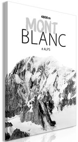 Artgeist Obraz - Mont Blanc (1 Part) Vertical Veľkosť: 40x60, Verzia: Na talianskom plátne