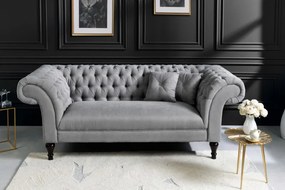 Pohovka Paris Chesterfield grey velvet