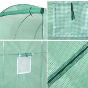 Lean Záhradný fóliový skleník 6x3x2m 18m² - zelený s rámom