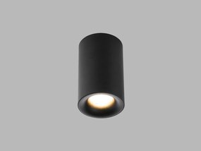 LED2 Bodové stropné LED osvetlenie TUBUS C, 9W, teplá biela, okrúhle, čierne