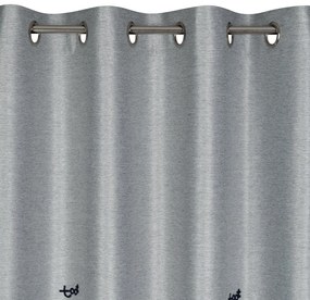 DETSKÝ ZÁVES NA KRÚŽKOCH ALVIN 140X250 CM STRIEBORNÁ