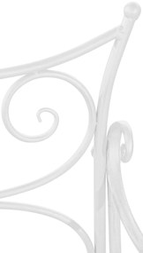 Rustikálna kovová lavička Tar - Biela