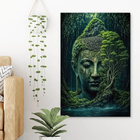 DUBLEZ | Drevený obraz Buddhu - Zrodený z lesa
