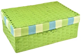 Úložný box s vekom zelený Rozmery (cm): 30x21, v. 11