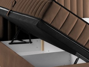 Posteľ Joy 160x200 cm, whisky hnedá látka