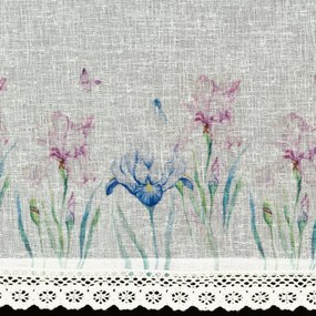 KRÁTKA ZÁCLONA NA PÁSKE DOLOREZ 150X30 CM KVETY