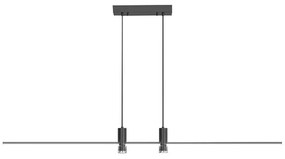 LED Luster na lanku LED/19W/230V 3000K čierna