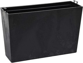 PLASTOVÝ KVETINÁČ BLOOM 36X56 CM IMITÁCIA BETÓNU ČIERNA