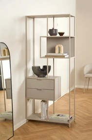 Knihovna SEAFORD II 185 cm šedá