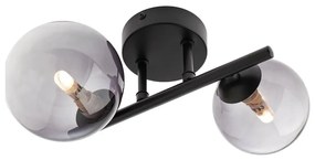 Redo 01-3987 - Prisadený luster ASTRA 2xG9/8W/230V čierna 01-3987