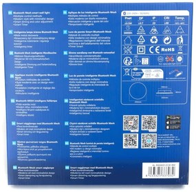 Aigostar MESH Smart LED nástenné stmievateľné svietidlo 12W 230V čierne