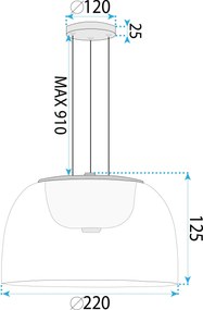 Toolight Toolight, LED závesné svietidlo 12W, 4000K, 1000lm, APP1690-1PC B, zlatá, OSW-04370