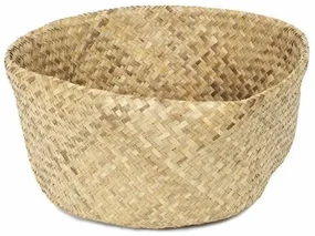 Compactor Pletený úložný košík z morskej trávy Belly, 45 x 36 cm, prírodná, L