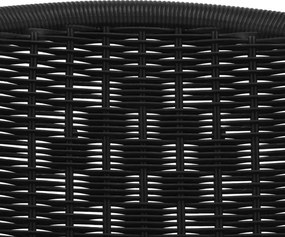 SPRINGOS Záhradný nábytok, sada pre 2 osoby: stoličky a stôl, kovovo-sklenená súprava, čierna