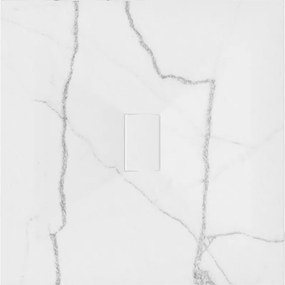 Mexen Hugo, štvorcová sprchová vanička, SMC, 100x100cm, imitácia kameňa-biela, 42151010