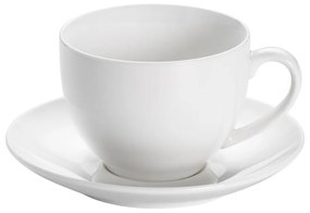 Biely porcelánový hrnček s tanierikom Maxwell &amp; Williams Basic, 245 ml