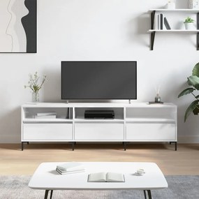 TV skrinka lesklá biela 150x30x44,5 cm kompozitné drevo 831286