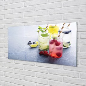 Obraz plexi Koktejl malina vápno citrón 125x50 cm