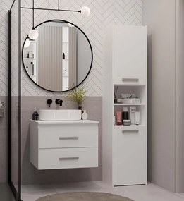 Závěsná skříňka pod umyvadlo s deskou NEL 2S 60 cm bílá