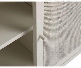 Sivá kovová komoda s posuvnými dverami 160x75x47 cm Veep – Unique Furniture