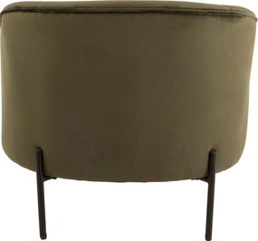 Zelené zamatové okrúhle kreslo Lounge chair Jammy Green - 71*67*66cm