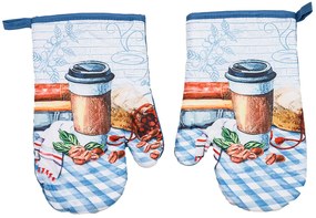 Sada 2 modrých chňapiek s magnetom COFFEE TOGO