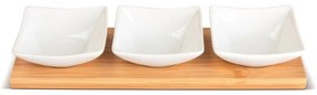 Lamart LT9217 4-dielna súprava servírovacíchmisiek Bambus, 26 x 8 cm