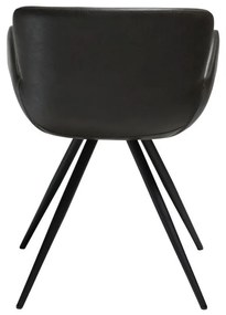 Sivé čalúnené jedálenské kreslo s podrúčkami Gaia – DAN-FORM Denmark