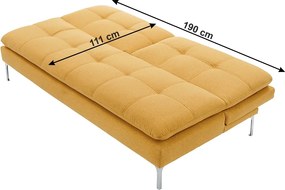 TEMPO KONDELA Kenza rozkladacia pohovka horčicová