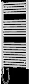 Mexen Hades elektrický radiátor 1200 x 600 mm, 600 W, chróm - W104-1200-600-2600-01