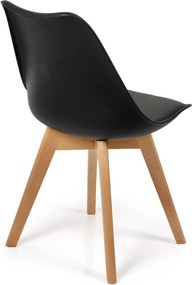 Noela Jedálenský set SCANDINAVIA 150 biely + 4x stolička SCANDINO čierna