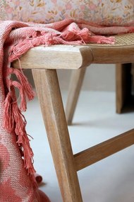 Prírodné drevené kreslo s výpletom Lounge French chair - 57*62*79 cm