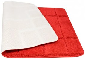 Kúpeľňový koberček Inez Red červený / geometria