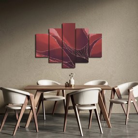 Obraz - Červená abstraktná kvetina N⁰2 (150x105 cm)