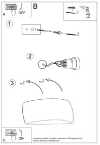 Nástenné svietidlo Pontius, 1x čierne keramické tienidlo