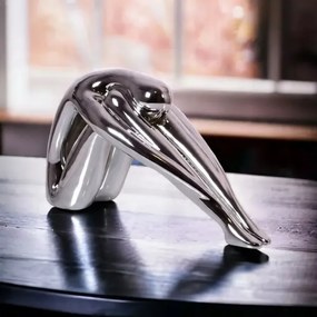 Stolová dekorácia 31x21x17 cm živica/lesklý chróm