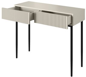 Toaletný stolík Nicole 100 cm so zásuvkami - kašmír / čierne nohy