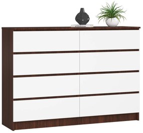 Komoda Rollo X 140 cm wenge/biela