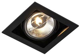 Sada 6 ks Moderný zapustený bodový čierny 18 cm nastaviteľný - Artemis 111