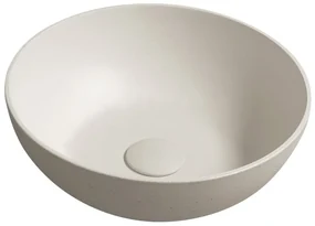 Sapho Sapho, FORMIGO betónové umývadlo na dosku, priemer 39cm, piesková, FG314