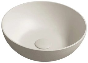 Sapho Sapho, FORMIGO betónové umývadlo na dosku, priemer 39cm, piesková, FG314