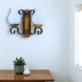 Brilagi - Nástenné svietidlo RUSTIC 2xE14/40W/230V buk