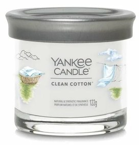 Yankee Candle vonná sviečka Signature Tumbler v skle malá Clean Cotton, 122 g