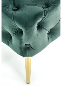 Taburet Athena, tmavo zelená / zlatá